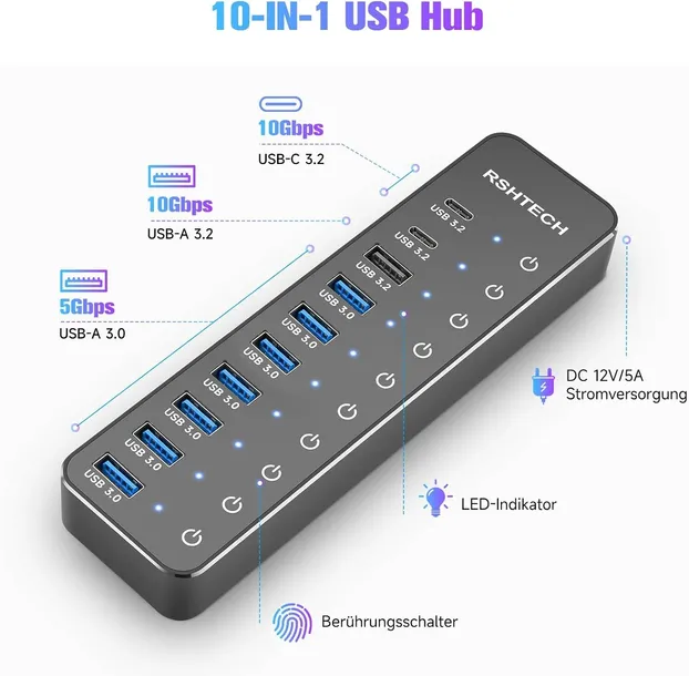 hub-usb-rsh-st10c-10-portow-stan-nowy-kod-producenta-rsh-st10c