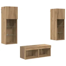 szafki-rtv-4-szt-czarny-dab-material-drewnopochodny