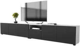 komoda-szafka-rtv-pod-telewizor-300cm-300-bialy-mat-czarny-mat