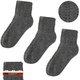 cieple-skarpetki-damskie-bawelniane-azurowe-szare-e103-marilyn-one-size
