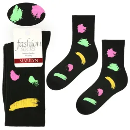 skarpetki-damskie-bawelniane-prazkowane-z-kolorowymi-plamami-b44-marilyn
