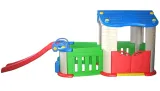 ogrodowy-domek-zjezdzalnia-3w1-niebieski-dach-dla-dzieci-rodzaj-plastikowe