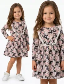 sukienka-104-w-kwiaty-falbanki-elegancka-wesele-urodziny-dla-dziewczynki