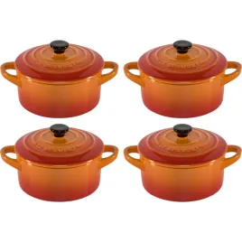le-creuset-stoneware-set-of-4-petite-casseroles-10x5cm-volcan