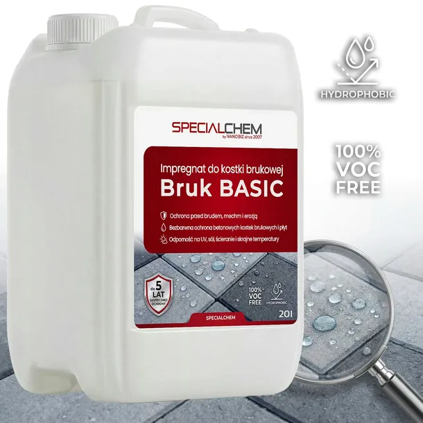 Impregnat 20L=150m² na 5lat do kostki brukowej SPECIALCHEM BRUK BASIC NANO