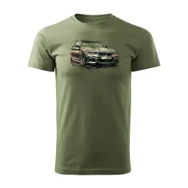 koszulka-kolekcjonerska-z-samochodem-bmw-serii-5-m5-meska-khaki-regular