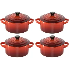 le-creuset-stoneware-set-of-4-petite-casseroles-10x5cm-volcan