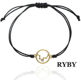 zlota-bransoletka-sznurkowa-ryby-znak-zodiaku-srebro-925-dowolny-kolor