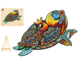 puzzle-drewnianeduze-255-elementow-rodzina-zolwi-w-drewnianym-pudelku