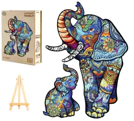 puzzle-drewniane-duze-265-elementow-rodzina-sloni-slon-w-drewnianym-pudelku