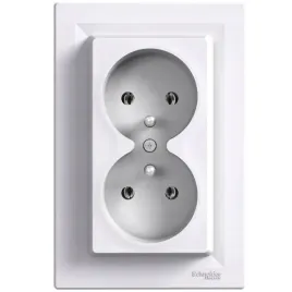 gniazdo-podwojne-2p-pe-z-uziemieniem-z-ramka-biale-schneider-asfora