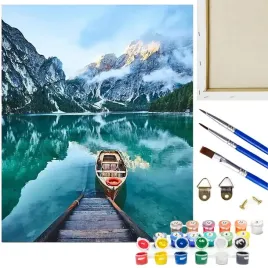 malowanie-po-numerach-40x50-obraz-lodka-na-jeziorze