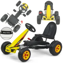 gokart-na-pedaly-dla-dzieci-viper-yellow-milly-mally-do-30kg-hamulec-reczny