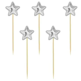 topper-materialowy-gwiazdki-metaliczne-srebrny-7and7-5-szt