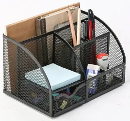 przybornik-na-biurko-z-miejscem-na-listy-czarny