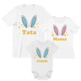 koszulki-wielkanocne-dla-rodziny-z-nadrukiem-kroliki-zestaw-na-wielkanoc