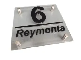 Zdjęcie produktu Tablica NUMER DOMU POSESJI działki tabliczka z PLEXI bzb 8mm + litery 5mm