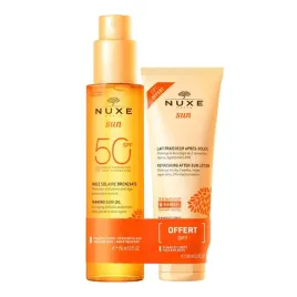 nuxe-sun-zestaw-olejek-do-opalania-spf50-150ml-balsam-po-opalaniu-100ml
