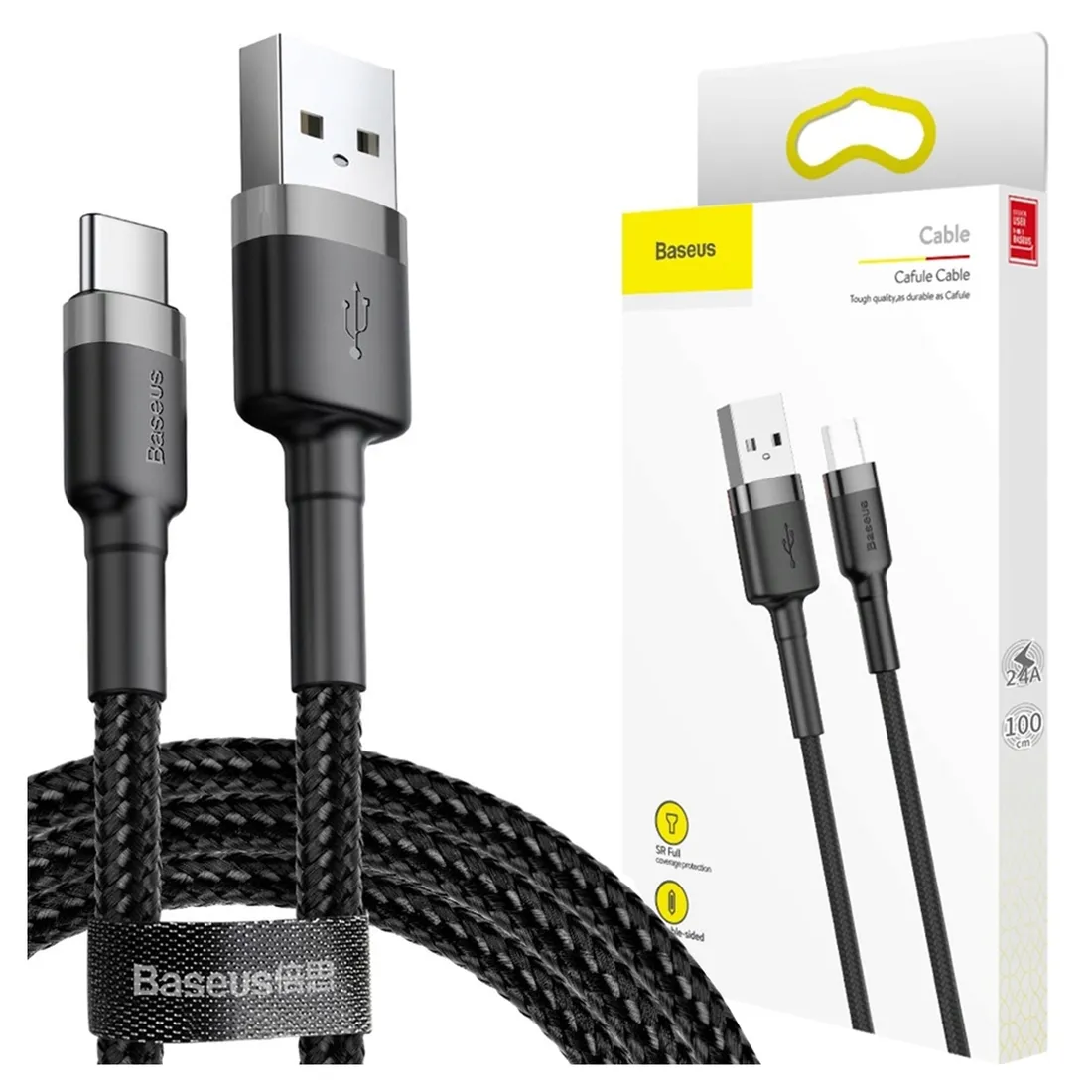 kabel-usb-do-usb-c-baseus-cafule-2a-3m-szaro-czarny-stan-nowy