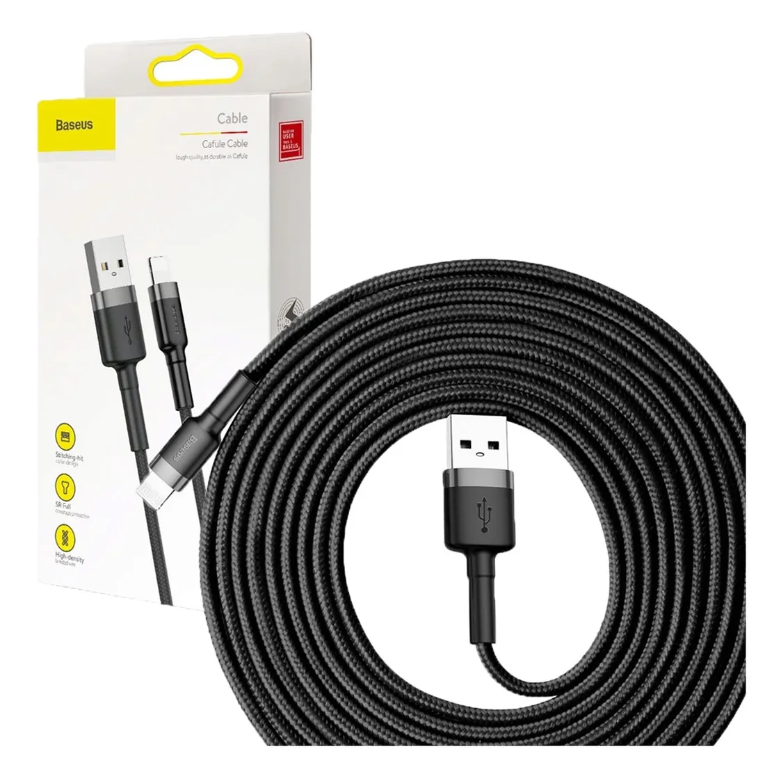kabel-lightning-usb-baseus-cafule-2a-3m-szaro-czarny-stan-nowy