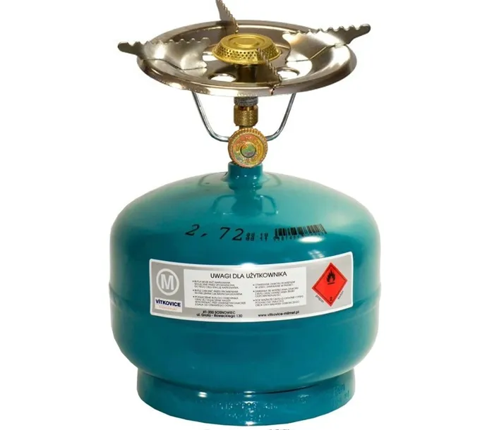 BUTLA turystyczna GAZOWA 2 kg + PALNIK duży 22 cm