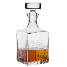 karafka-do-whisky-krosno-teroso-unique-550ml-kwadratowa-struktura-handmade