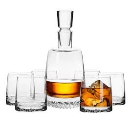 komplet-do-whisky-fjord-krosno-zestaw-karafka-950ml-6-szklanek