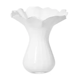 bialy-wazon-krosno-z-falbana-28-cm-oryginalny-na-kwiaty-bukiety-opalowy