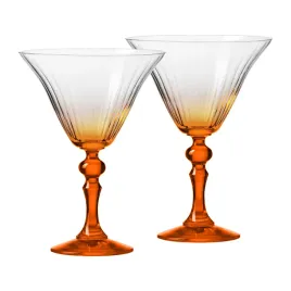 cieniowane-kieliszki-krosno-do-martini-bubble-z-pomaranczowa-nozka-2szt