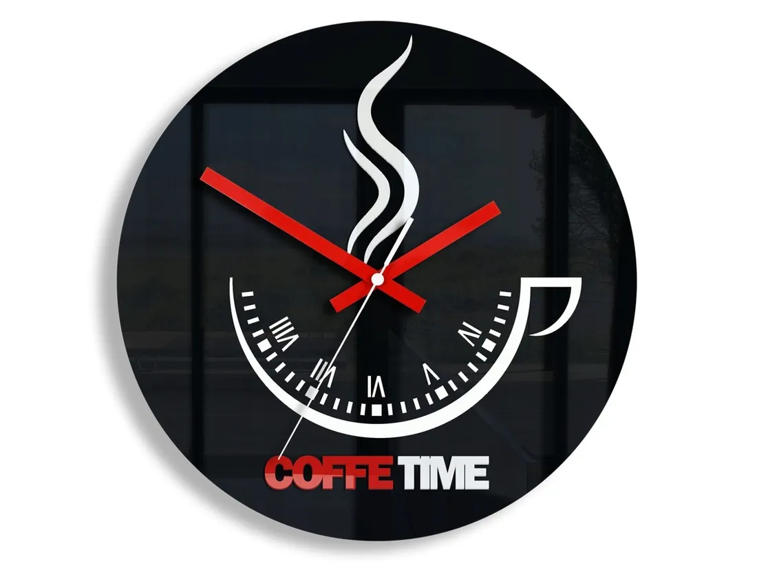 zegar-scienny-coffee-time-ii-black