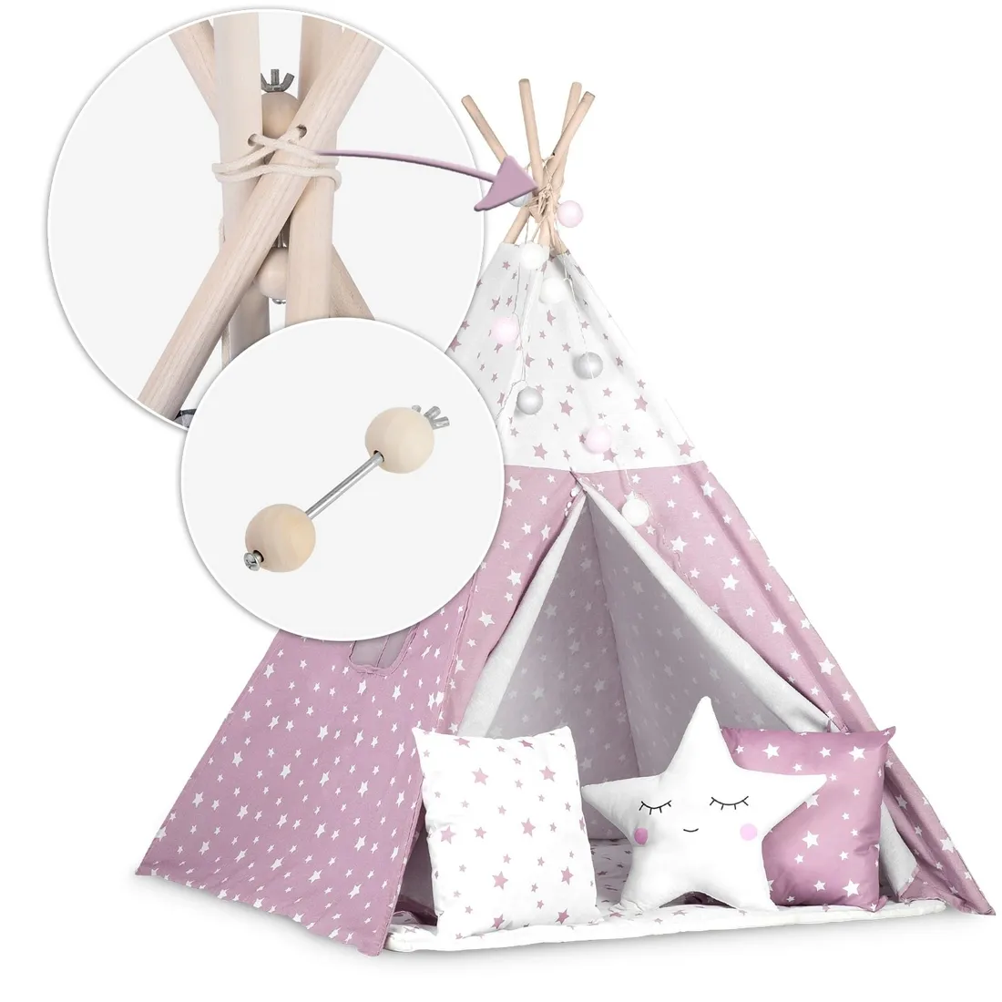 tipi-namiot-dla-dzieci-teepee-lampki-poduszki