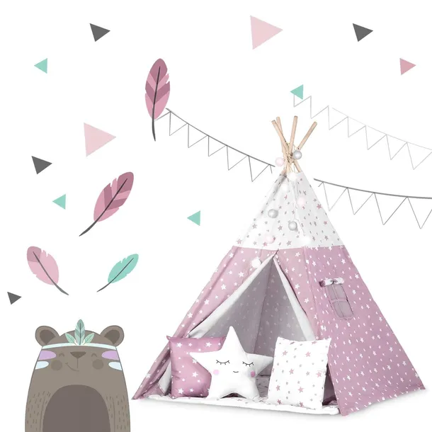 tipi-namiot-dla-dzieci-teepee-lampki-poduszki-wysokosc-produktu-165-cm