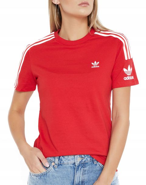 Koszulka Adidas Originals ED7531 czerwona paski XS