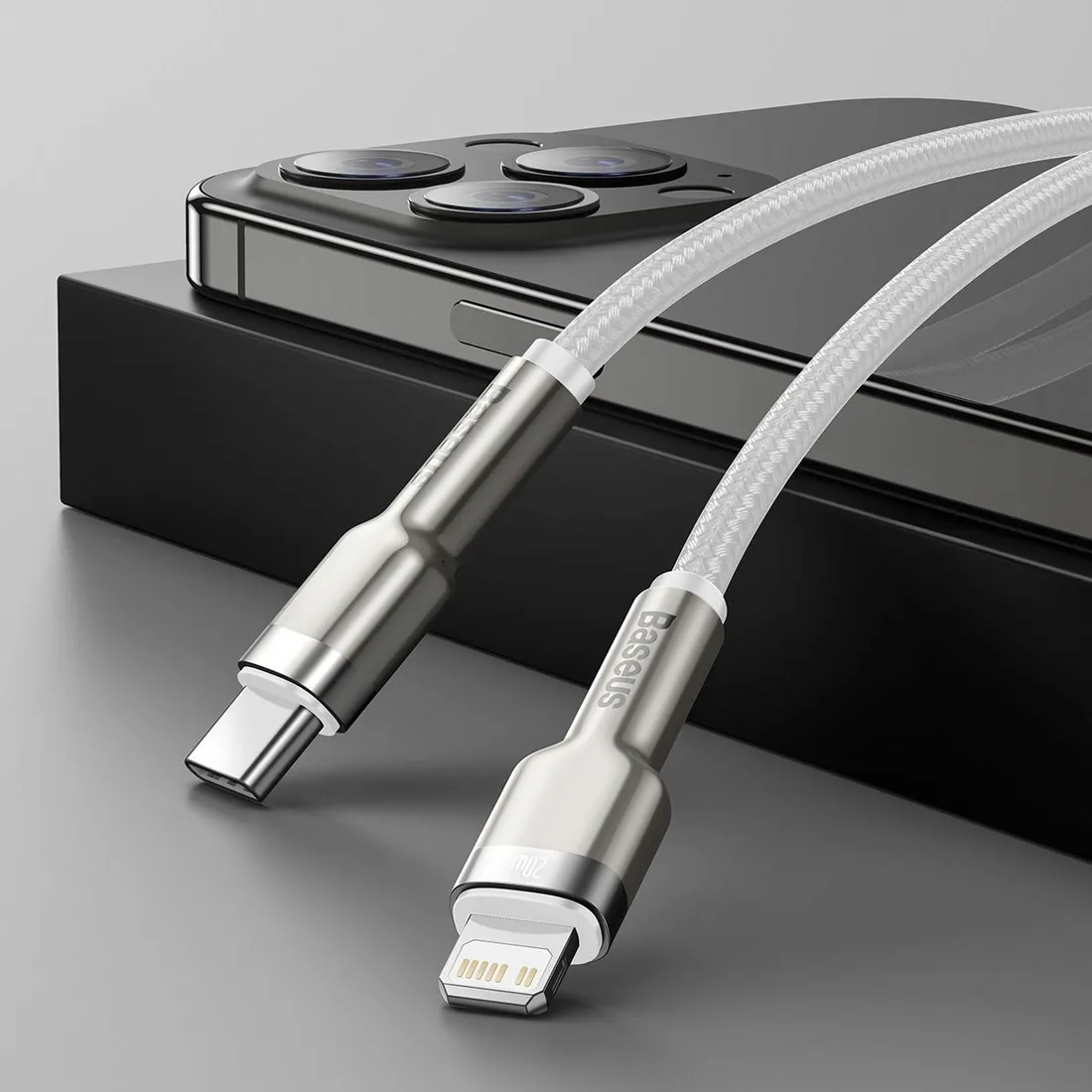 kabel-usb-c-do-lightning-baseus-cafule-pd-20w-1m-bialy
