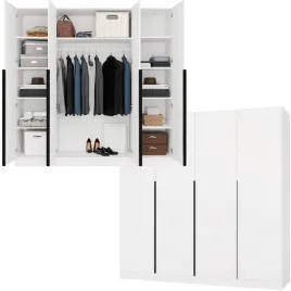 szafa-200-cm-4d-biala-4-drzwi-czarne-uchwyty-do-salonu-sypialni