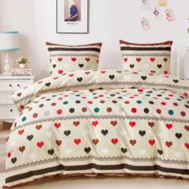 posciel-bawelniana-160x200cm-kolorowe-serca-na-bezu