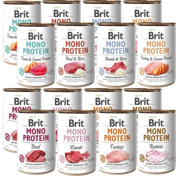 BRIT MONO PROTEIN MIX PAKIET 16x400g mokra karma dla psa
