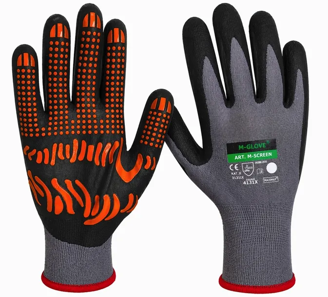 RĘKAWICE ROBOCZE RĘKAWICZKI FLEX NEO manualne M-GLOVE wytrzymałe NAKRAPIANE