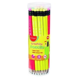 olowek-drewniany-z-gumka-fluo-trojkatny-48szt