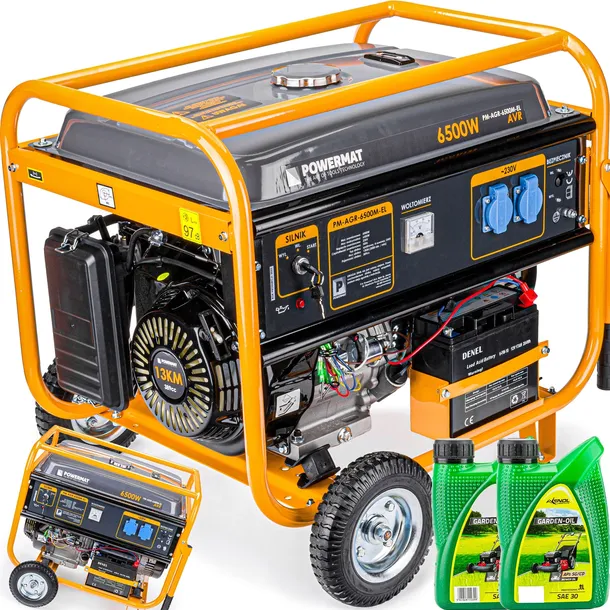 Agregat PRĄDOTWÓRCZY GENERATOR PRĄDU 6500W 2X 230V 13KM ELEKTRYCZNY ROZRUCH