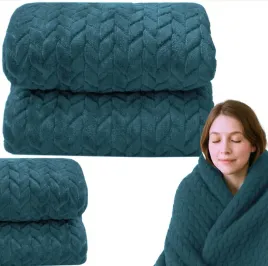 gruby-miekki-koc-200x220cm-narzuta-w-jodelke-poliester-pled-turkusowy