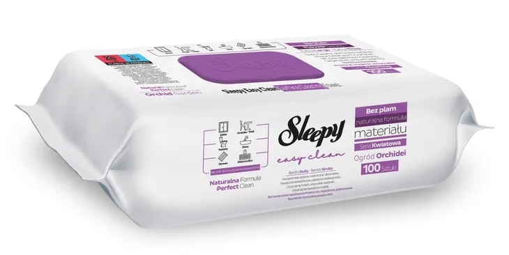 SLEEPY Easy Clean XXL Uniwersalne Chusteczki 100 szt. Orchidea