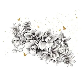 karnet-zlocony-kwadrat-cl3821-bl-kwiaty