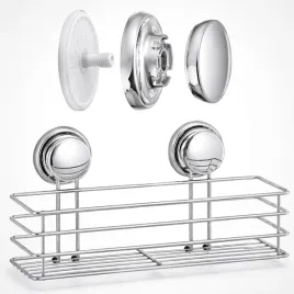Zdjęcie produktu Półka łazienkowa na przyssawki strong chrom organizer bez wiercenia Yoka