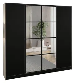 szafa-garderoba-lumi-207-4d-bialy-czarny-2x-lustro-eden-uchwyt-cz