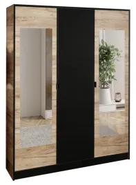 szafa-garderoba-lumi-157-3d-dab-c-czarny-2x-lustro-dior-uchwyt-cz