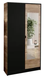 szafa-garderoba-lumi-105-2d-dab-craft-czarny-lustro-dior-uchwyt-cz