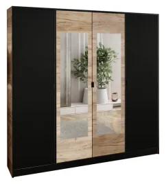 szafa-garderoba-lumi-207-4d-dab-c-czarny-2x-lustro-dior-uchwyt-cz