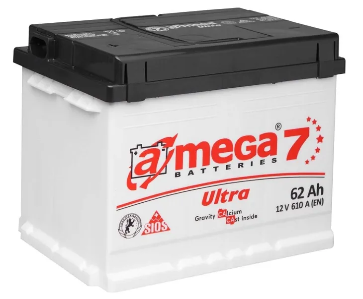 AKUMULATOR AMEGA ULTRA M7 12V 62AH 610A P+ , RADOM