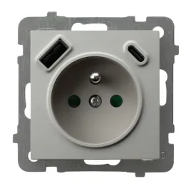 ospel-as-gniazdo-pojedyncze-ladowarka-usb-a-c-kaszmir-gp-1gzpusbac-m-82